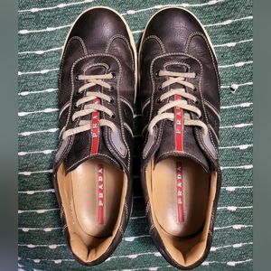 Prada leather tennis shoes